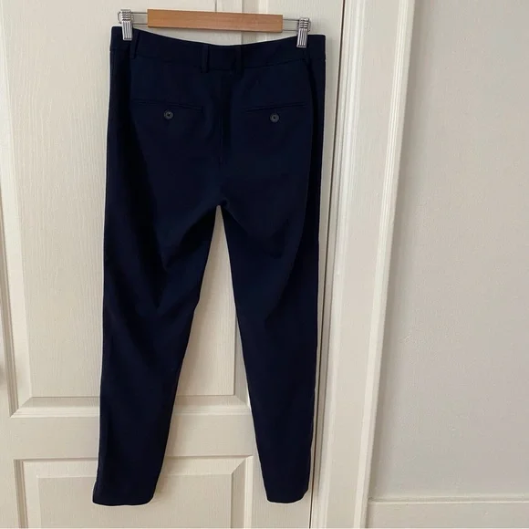 $265 NWOT Vince Navy Blue Wool Slim Straight-leg Cropped Trousers Dress Pants 4 - Picture 7 of 11